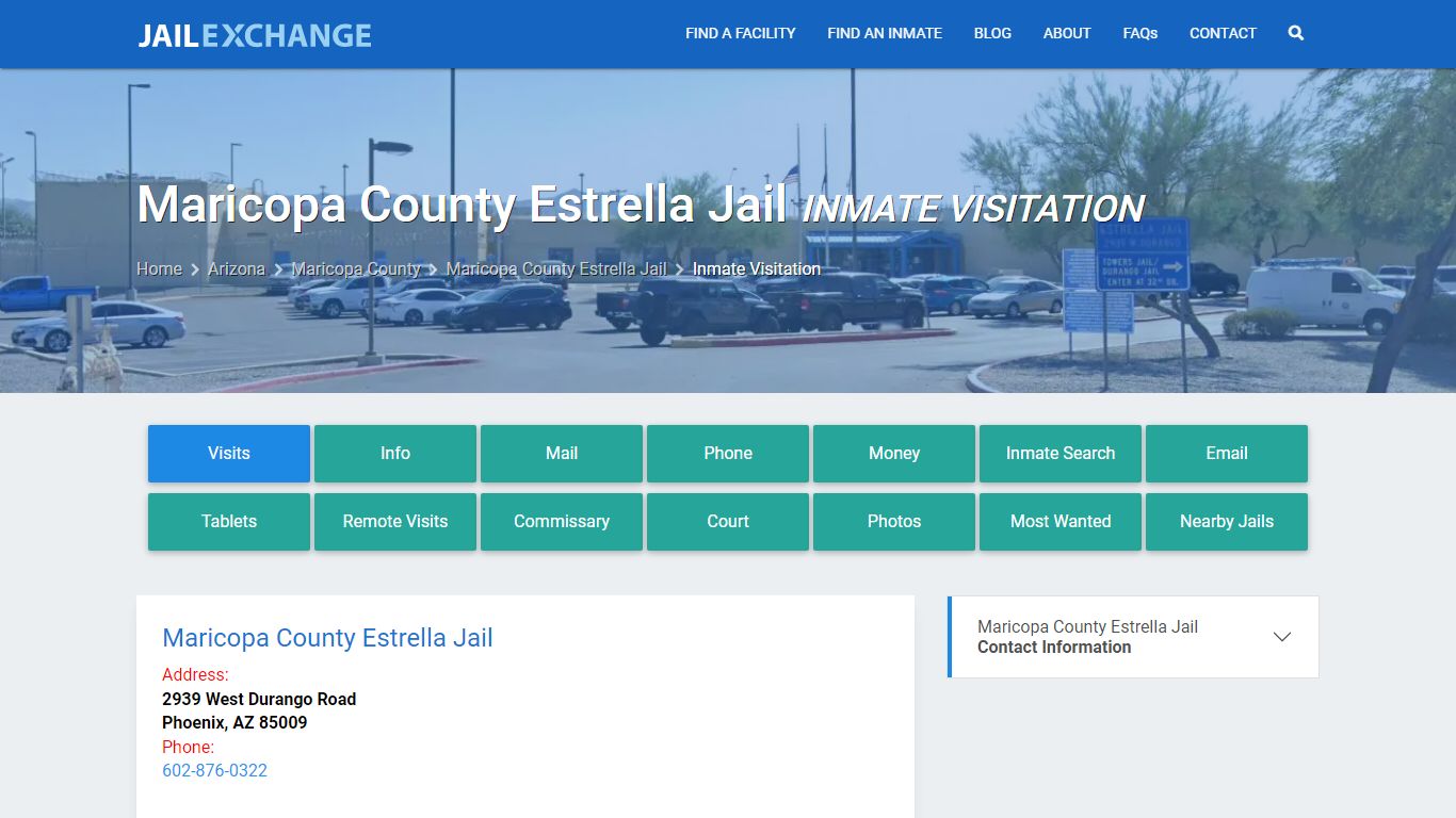 Inmate Visitation - Maricopa County Estrella Jail, AZ - Jail Exchange